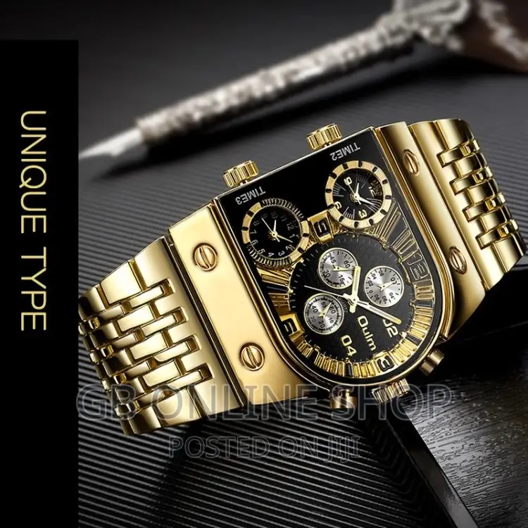 Oulm 9315 Multi Time Zone Large Dial Quartz Watch