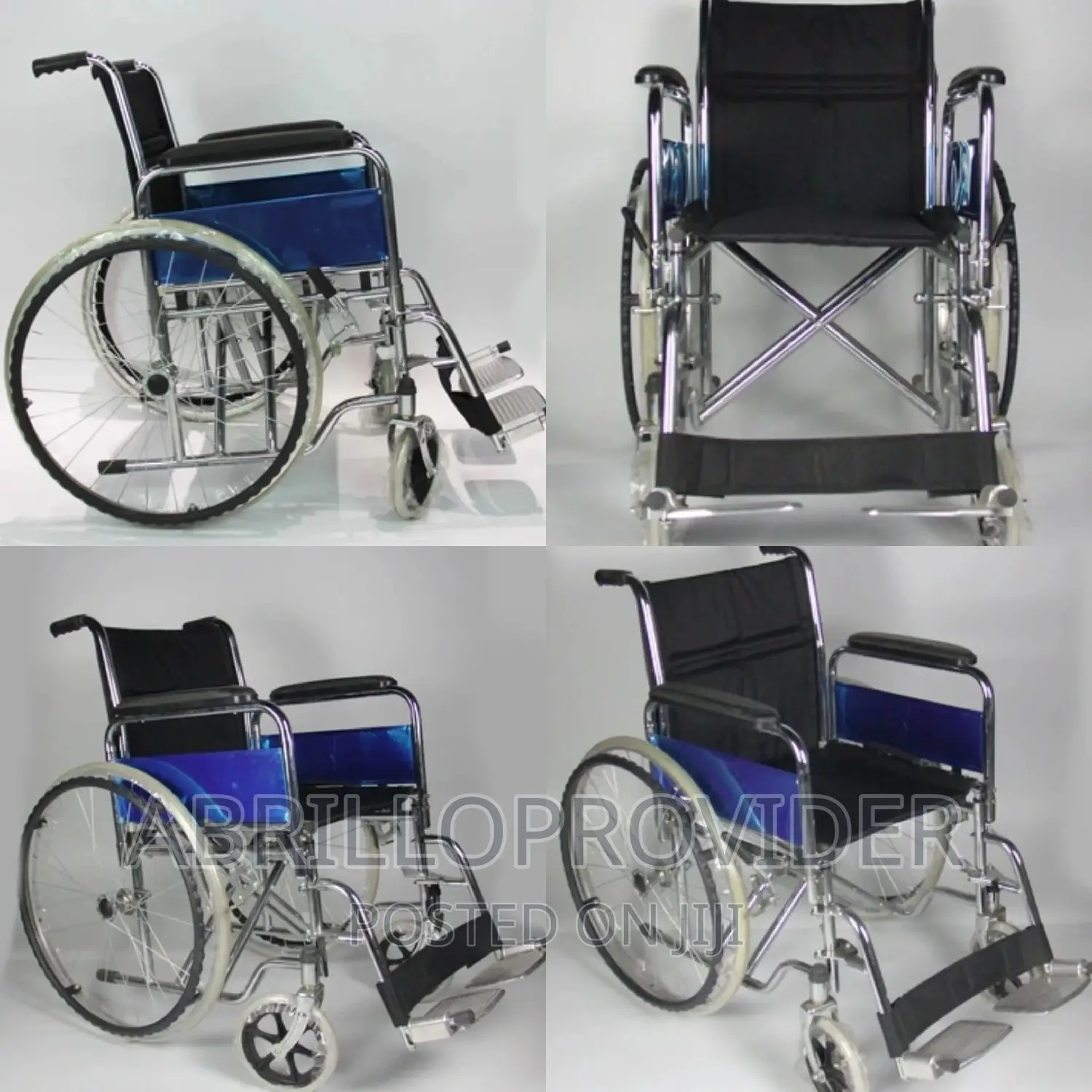 Easycare Commode Folding Steel Wheelchair Detachable Armrest