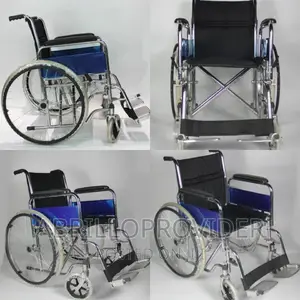 Easycare Commode Folding Steel Wheelchair Detachable Armrest