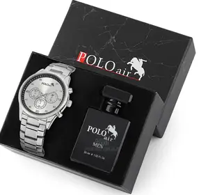 POLO AIR Men's Perfume Set With Wristwatch All in Gift Box