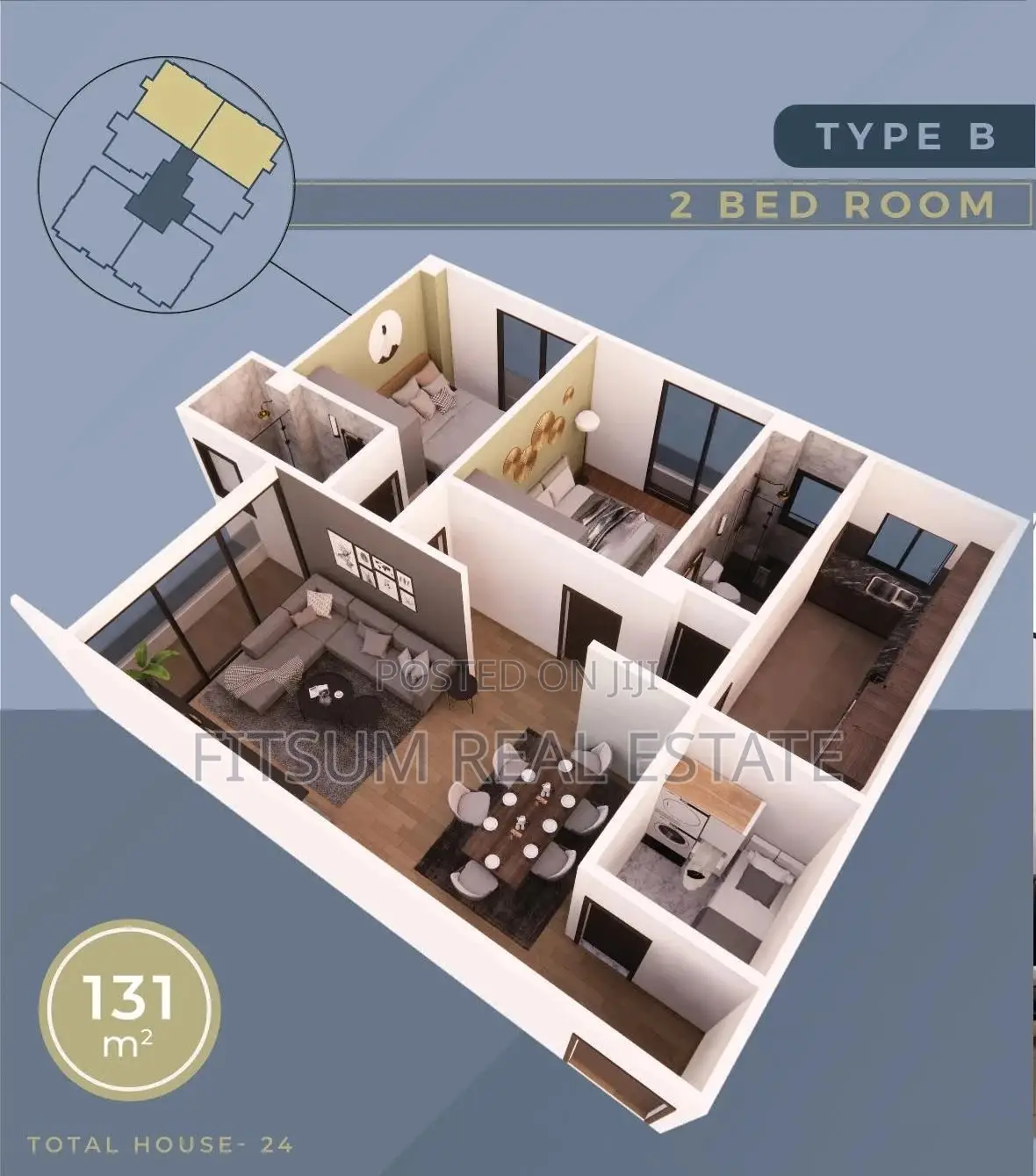 2bdrm Apartment in Jambo Real Estate, Bole for sale