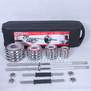 Adjustable 50kg Dumbble and Barbells