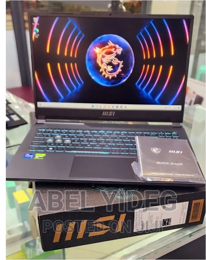 New Laptop MSI 8GB Intel Core I7 SSD 512GB