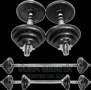 ስፖርት ይስሩ Dumbbell and Barbell
