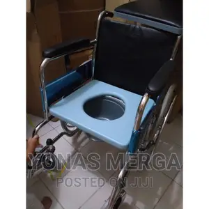 Wheelchair With Has Big Wheels With Hand Railings