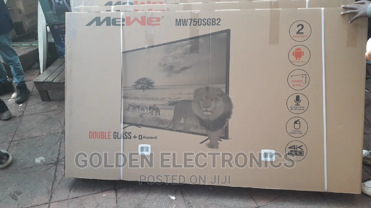 Mewe 75 Inchs Uhd Smart Double Glass New Tv