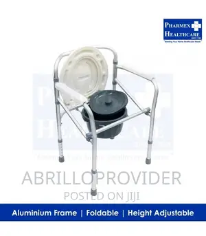 Steel Commode Chair Height Adjustable