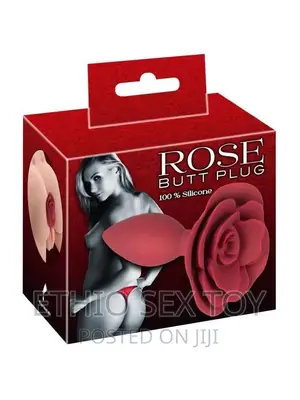 Rose Vibrating Butt Plug