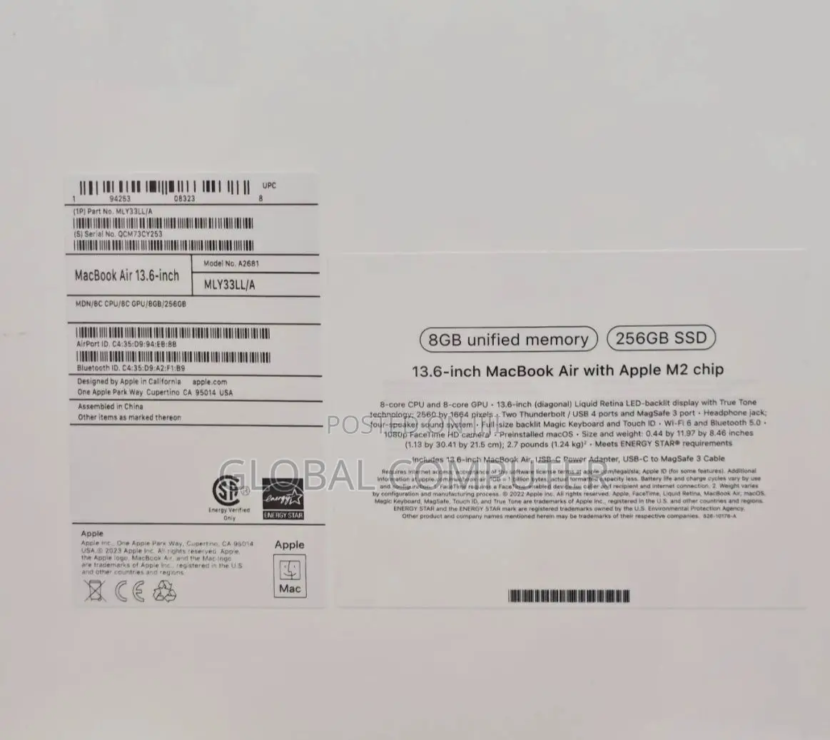 New Apple MacBook Air 2023 M2 8GB SSD 256GB