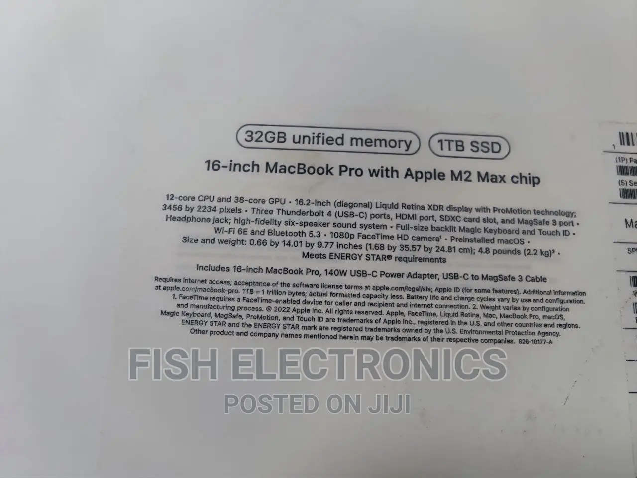 New Apple MacBook Pro 2023 M2 Max 16-Inch 32GB Apple M2 Ultra SSD 1T