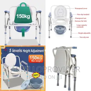 【COD】Foldable Heavy Duty Commode Chair Toilet Adult