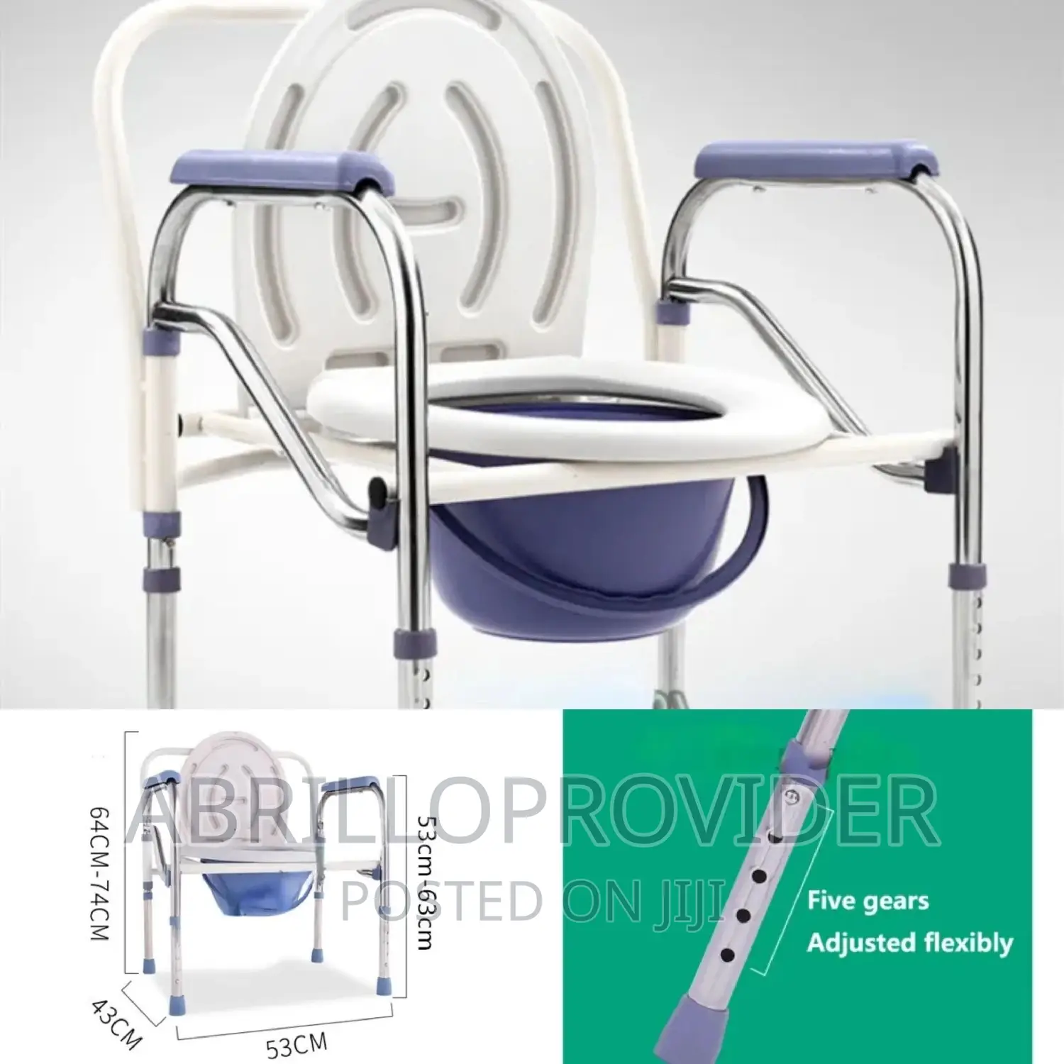 Foldable Heavy Duty Commode Chair Toilet