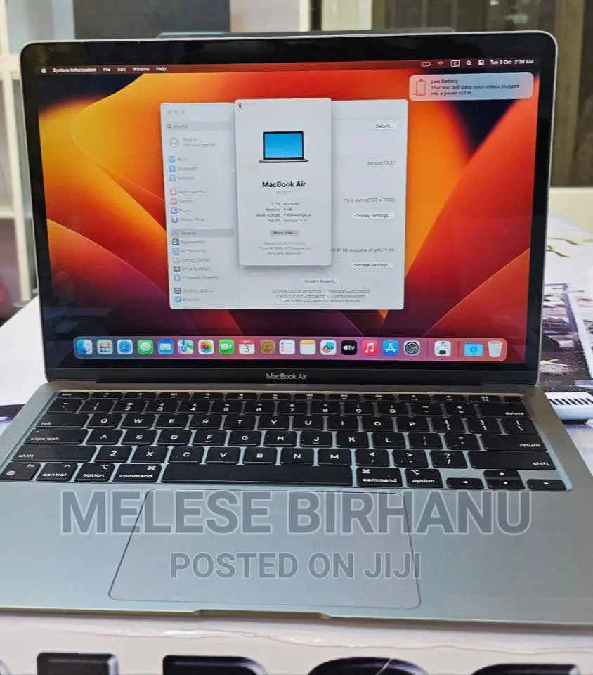 New Laptop Apple MacBook Air 2020 M1 8GB Intel Core I7 SSD 256GB