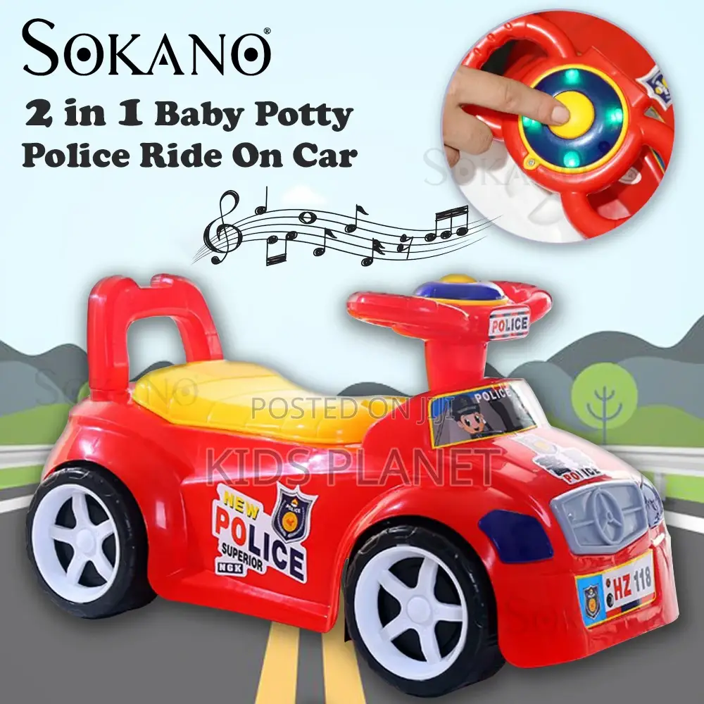 2 in 1 Police Ride on Car Potty