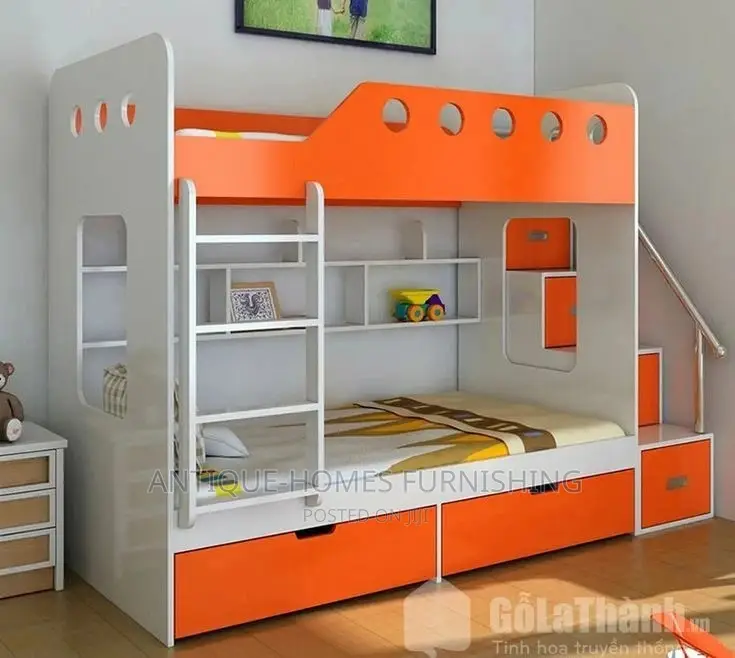 Kids Bunk Bed With Extra Drawer And Open Shelf