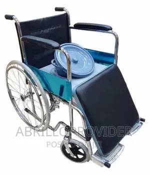 Black Folding Wheel Chair With Commode Wheelchair