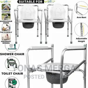 /Commode/Increased Cushion Adjustable Seat/Toilet Chair/