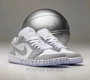 New Fashion Air Jordan 1 Low White/Aluminum Wolf Gray
