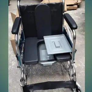 Commode/150kg Folding Manual Wheelchair,2 Spoke,24inch