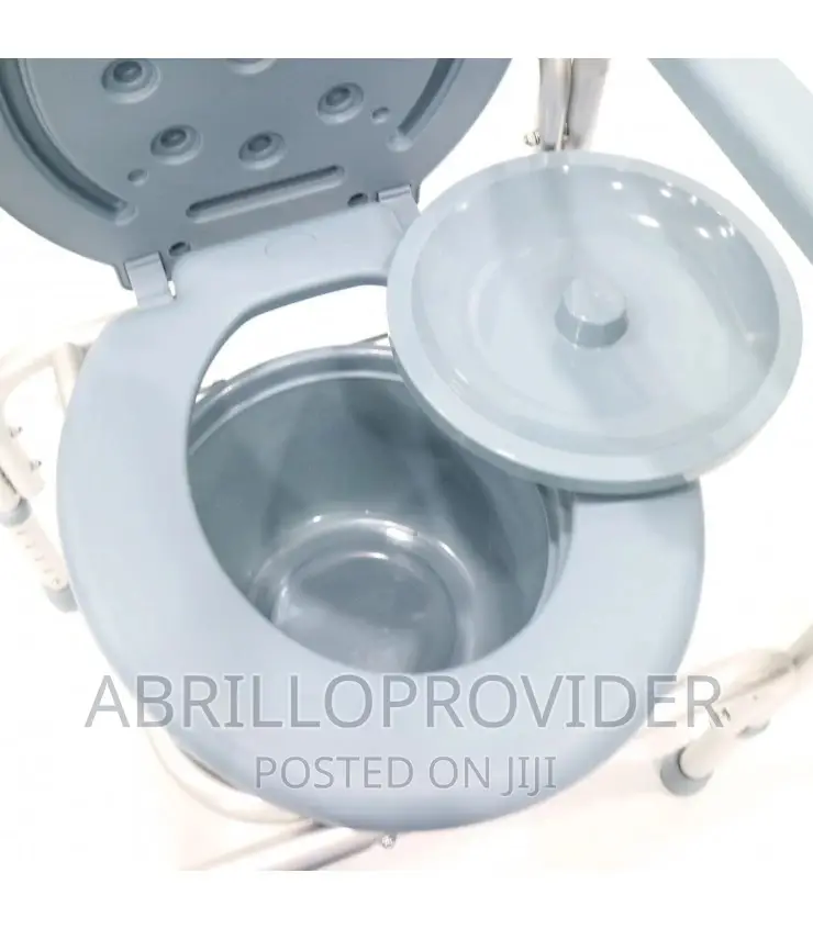 Commode Chair High and Low Adjustable Toilet Chair Elderly