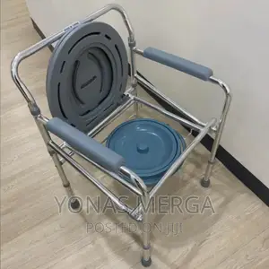 Commode Chair Could Be Folded Put in Toilet or Room Corner