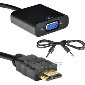 HDMI to VGA Converter With Audio- Black HDMI to VGA Converte