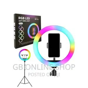 RGB LED Soft Ring Light + Phone Holder Stand