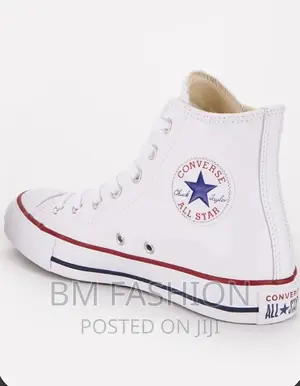 All Star Converse White Leather Boots