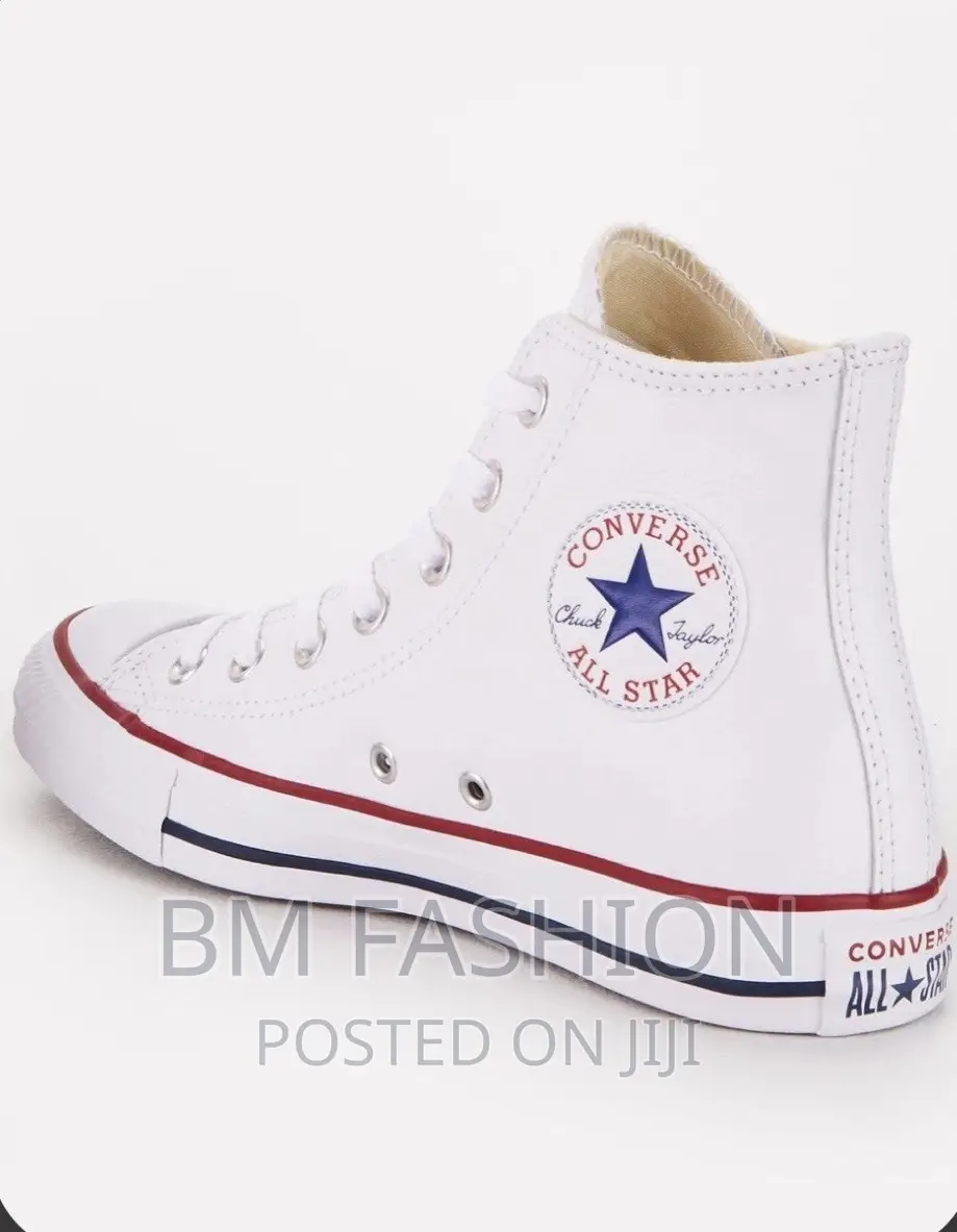 All Star Converse White Leather Boots