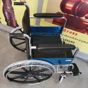Wheelchair /BMEDN Heavy Foldable Manual Steel Wheelchair