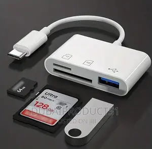 OTG 1pc Black Multifunctional 3 In 1 Otg Adapter Compatible