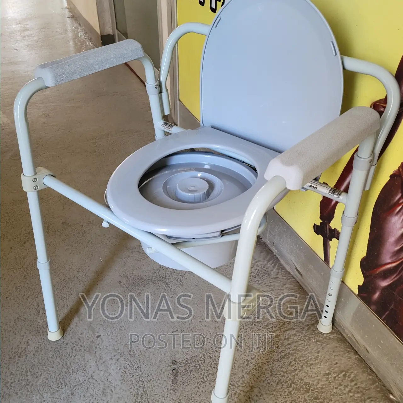 "Versatile Height-Adjustable Commode Toilet Shower Chair"