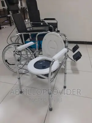 3-in-1 Steel Folding Bedside Commode, Commode Chair for Toil