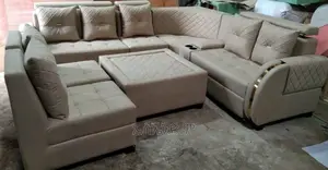 L Shaped Sofa Full Leather With Table
