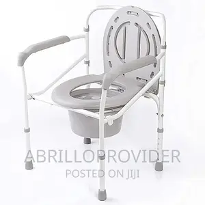 Folding Commode Chair Toilet Seat, With Bucket, Non-Slip Rub