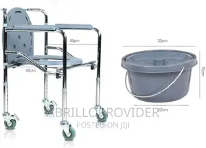 Commode Chairs Toilet Seat, Bathroom Wheelchair Toilet Chair