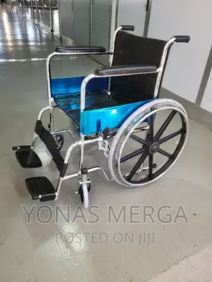 Folding Wheel Chair (Fixed Armrest Footrest)CHROME PLATED