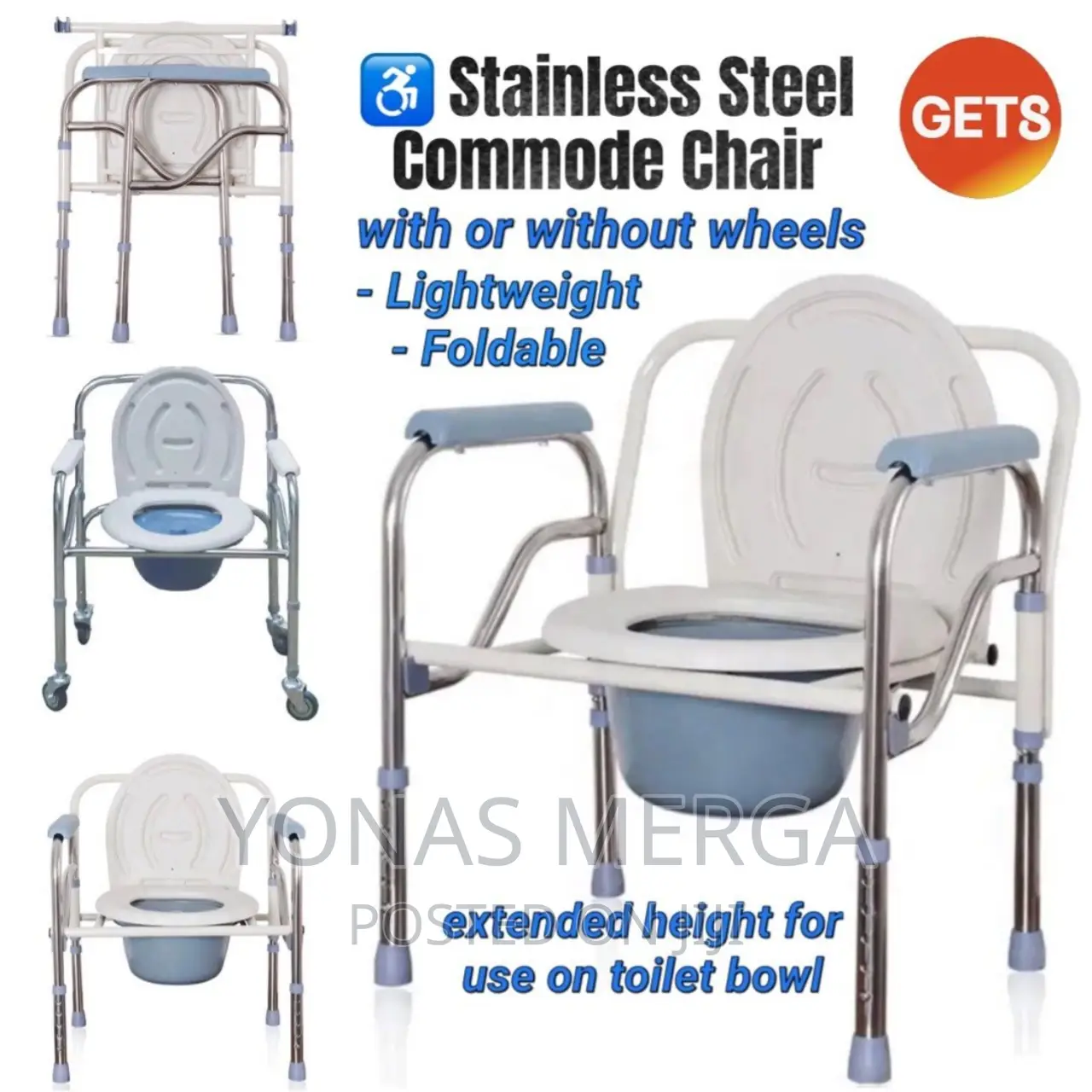 Toilet Chair_clip on Toilet Seat for Easy Removal Cleaning