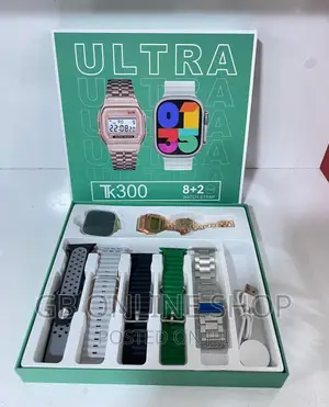 TK300 Ultra Smart Watch With 8 Straps+1 Luxury Digital Watch