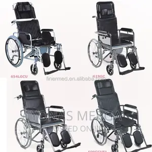 RECLINING Sleeping WHEELCHAIR FS609G Solid Castor Rear Wheel