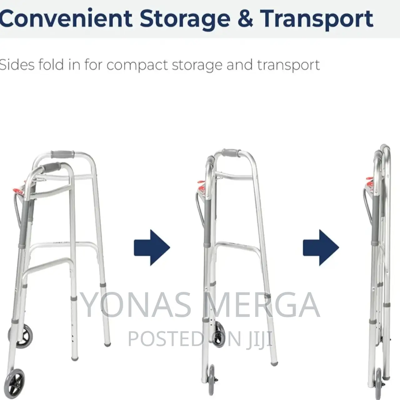 Easy-to-Use, Push-Button Mechanisms Let Walkers Fold Easily