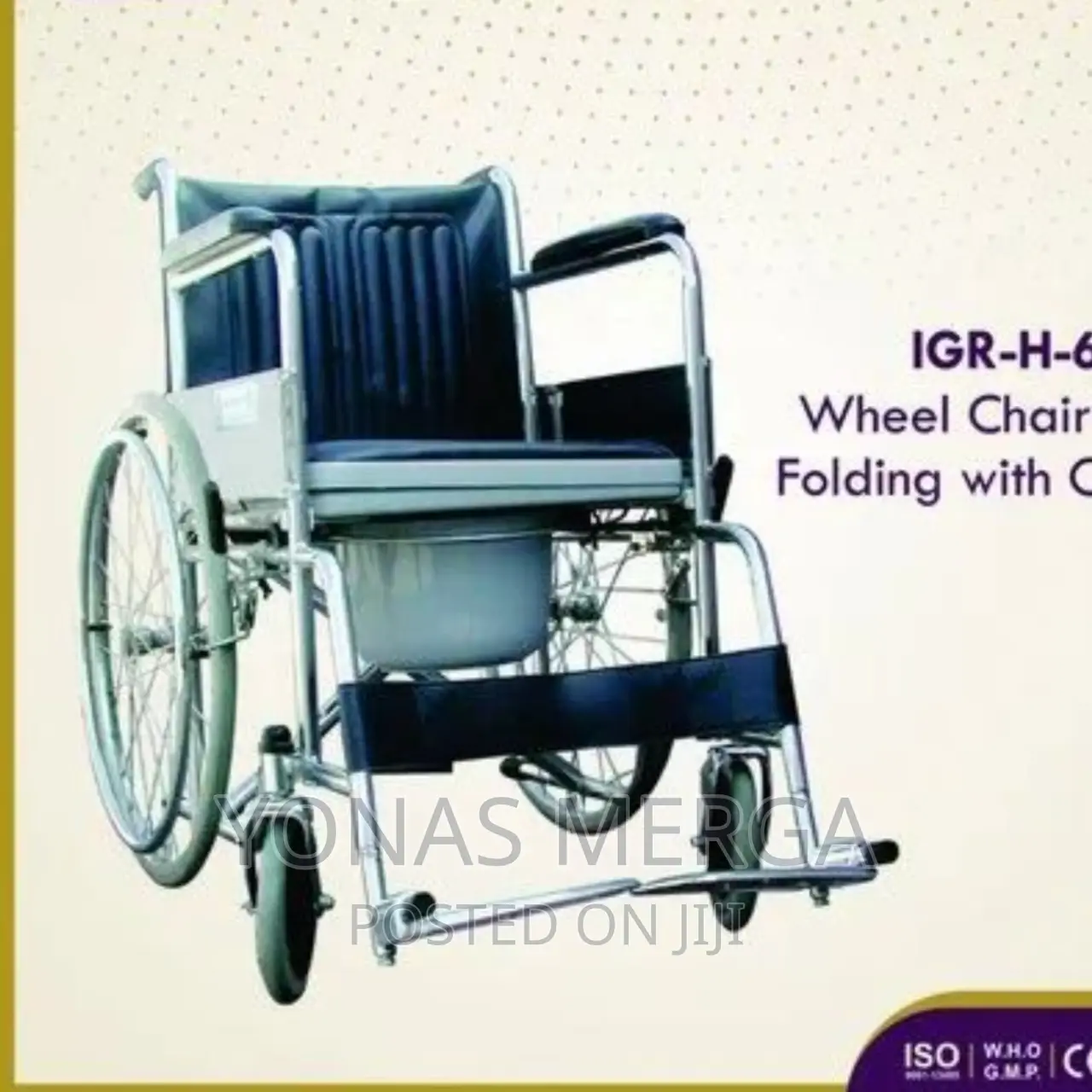 Wheelchair_fully Foldable After Use Can Take Up to 150 KGS