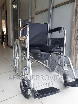 Mobile Shower Chair Toilet Commode Wheelchair With Handbrake