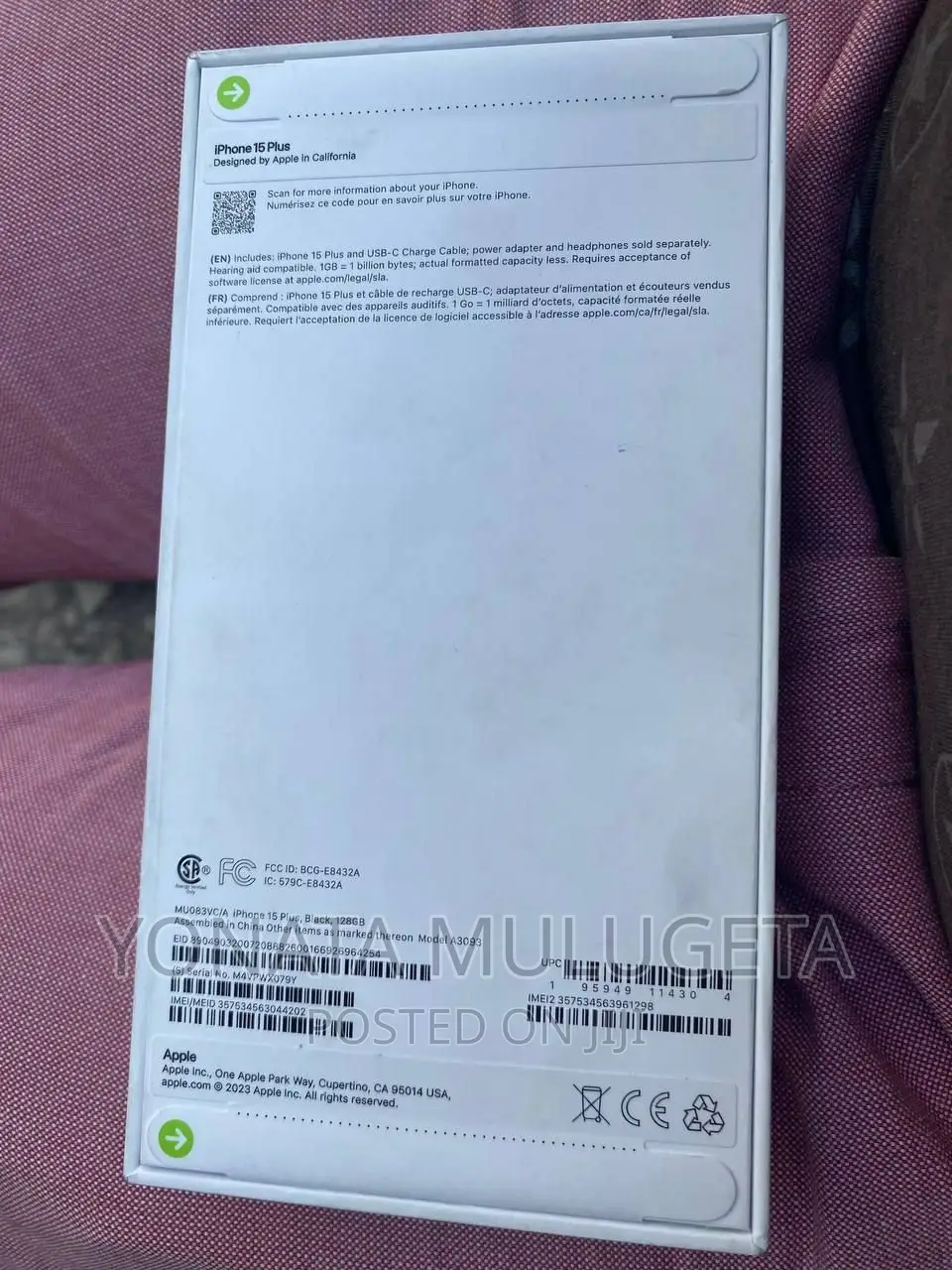 New Apple iPhone 15 Plus 128 GB