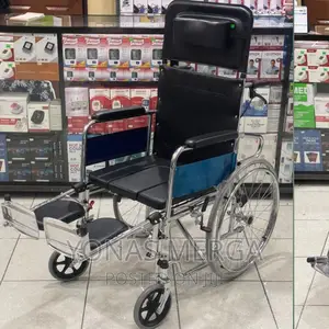 Popo Wheelchair Aluminium Foot Rest Plastic Commode Bucket