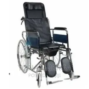 Tonpop High Recline Back Folding Manual Commode Wheelchair