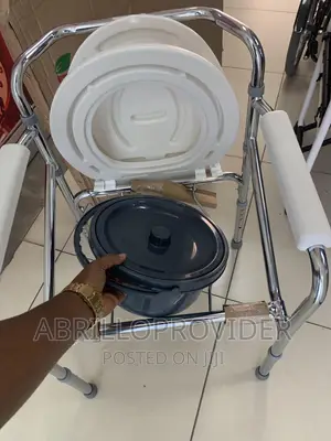 Adjustable Height Bedside or Over-the-Toilet Commode
