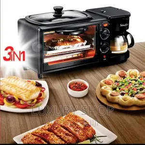 3 in 1 Oven,Coffee Maker,Frying Pan Break Fast Maker