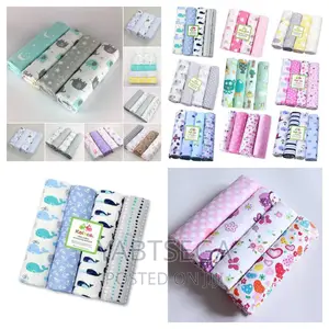 4pcs Cotton Flannel Receiving Baby Blankets