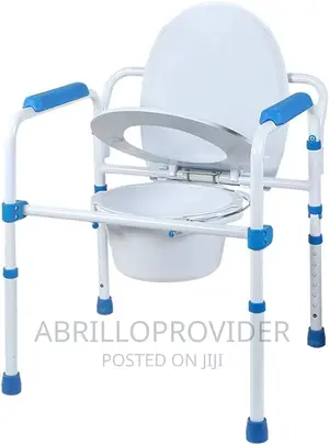 Folding Steel Bedside Commode Chair Portable Toilet